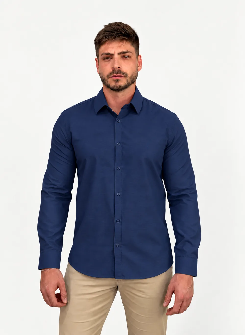 Camisa social Azul Marinho