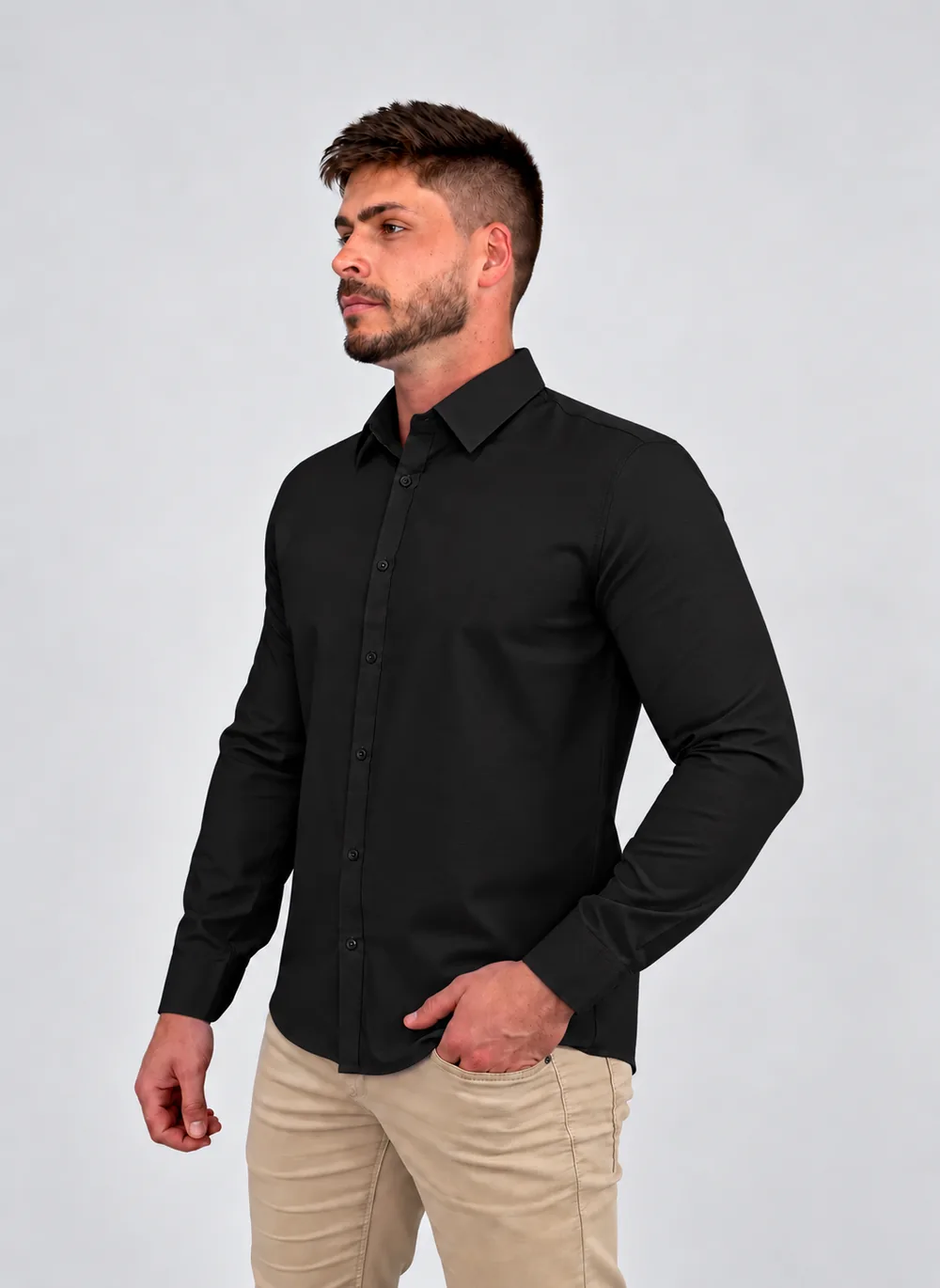 Camisa Preta — lateral